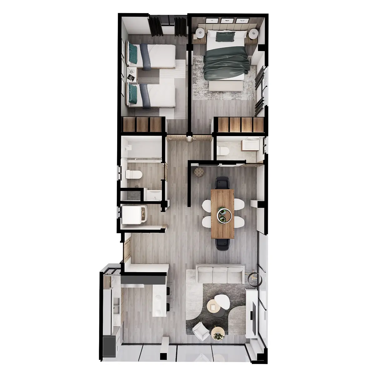 00 Los Cristales-2 Bedroom Floor Plan